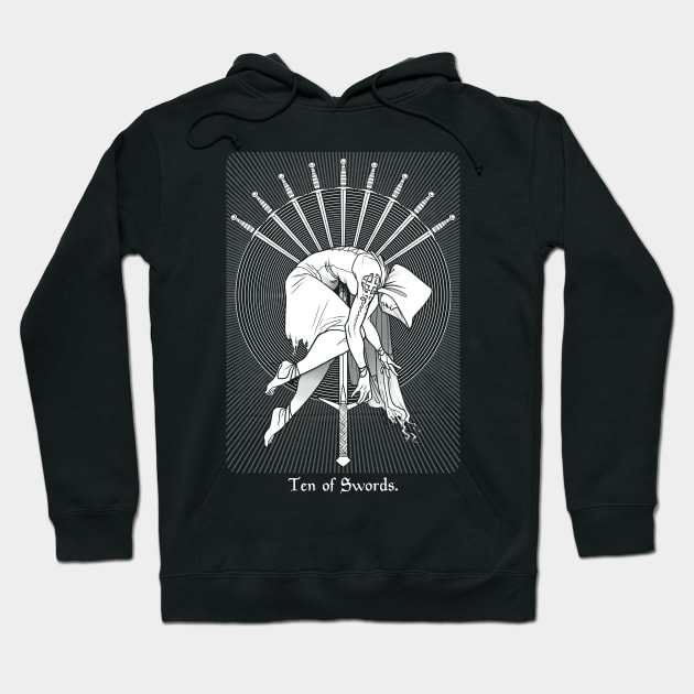 Ten of Swords Hoodie by carrionking